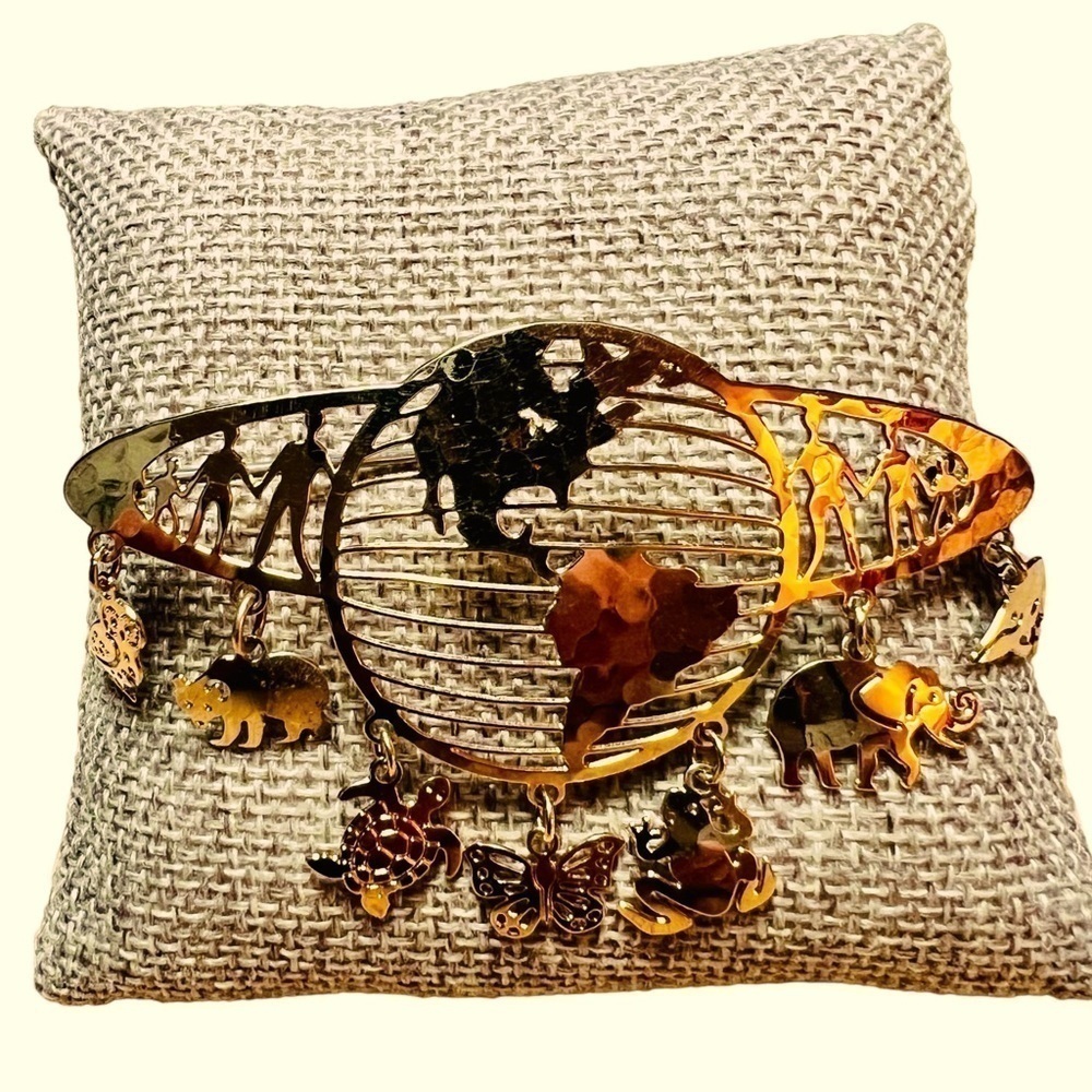 Wild Byrde Animal Planet World Brooch Owl Frog Turtle Elephant Eclectic Artsy